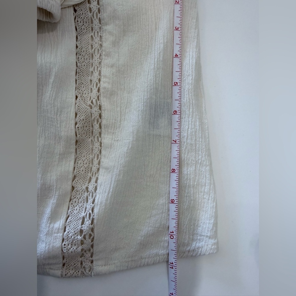 American Eagle Lace Peasant Blouse size Medium Boho Romantic Ethereal Victorian - Picture 8 of 9